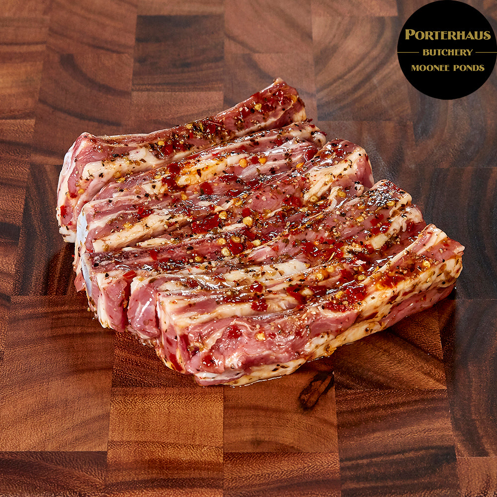 Lamb Ribs Salt, Pepper, Oregano, Garlic and Chilli